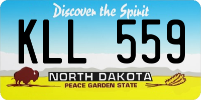 ND license plate KLL559