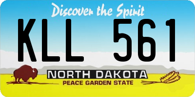 ND license plate KLL561