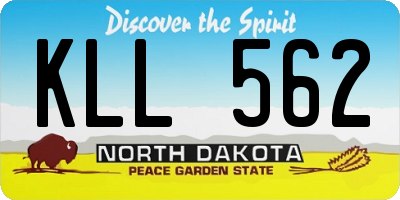 ND license plate KLL562