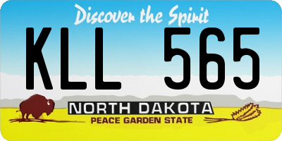 ND license plate KLL565