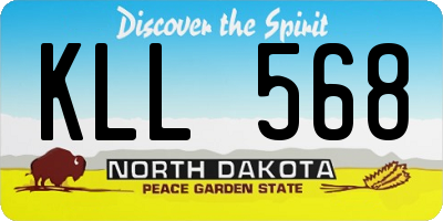 ND license plate KLL568