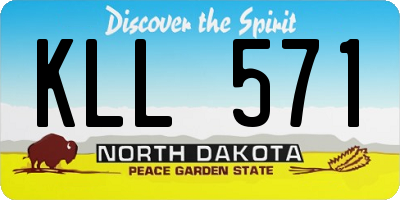 ND license plate KLL571