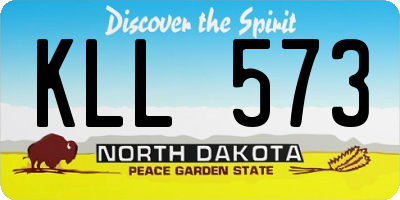 ND license plate KLL573