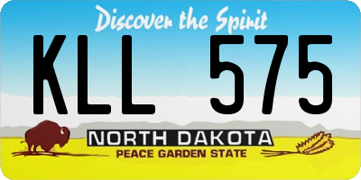 ND license plate KLL575