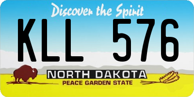 ND license plate KLL576