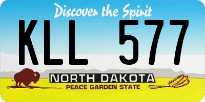 ND license plate KLL577