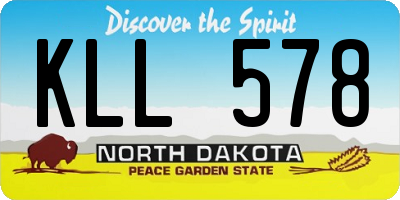 ND license plate KLL578