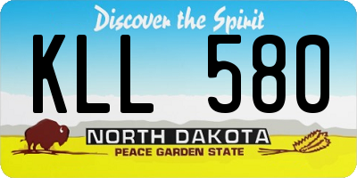 ND license plate KLL580