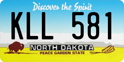 ND license plate KLL581