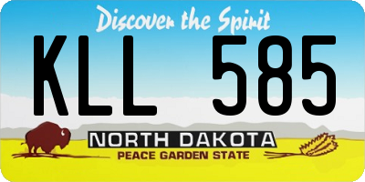 ND license plate KLL585