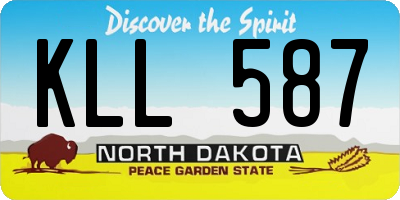ND license plate KLL587