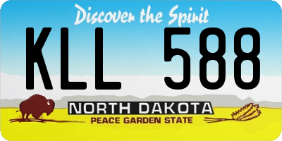 ND license plate KLL588