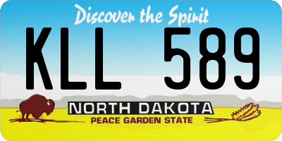 ND license plate KLL589