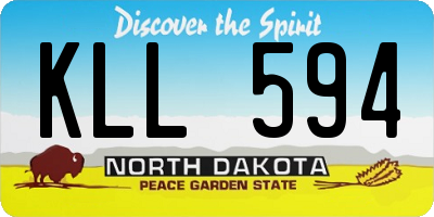 ND license plate KLL594