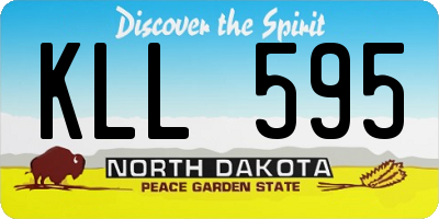 ND license plate KLL595
