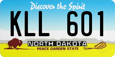 ND license plate KLL601