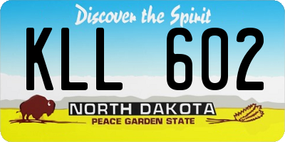 ND license plate KLL602