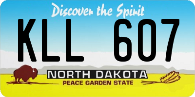 ND license plate KLL607