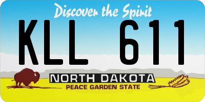 ND license plate KLL611