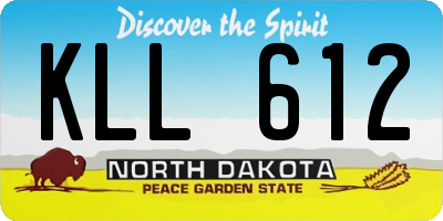 ND license plate KLL612