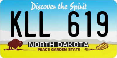 ND license plate KLL619