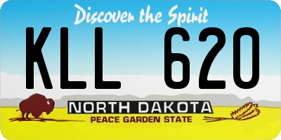 ND license plate KLL620