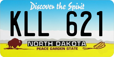 ND license plate KLL621