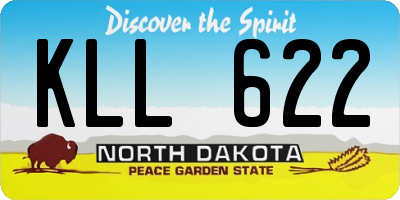 ND license plate KLL622