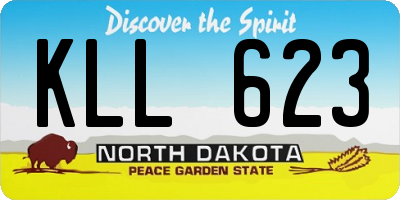 ND license plate KLL623