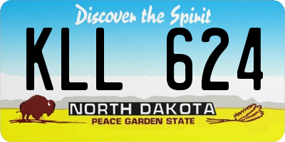 ND license plate KLL624