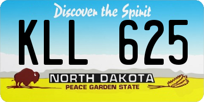 ND license plate KLL625