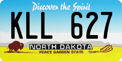 ND license plate KLL627