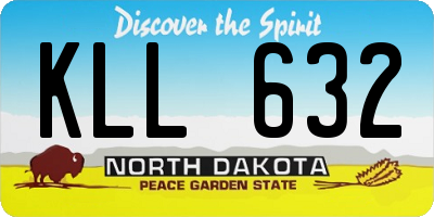 ND license plate KLL632