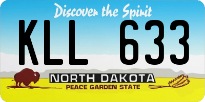 ND license plate KLL633