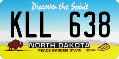 ND license plate KLL638