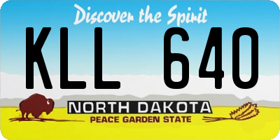 ND license plate KLL640