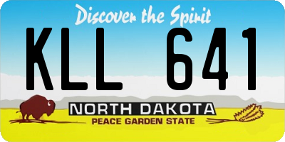 ND license plate KLL641