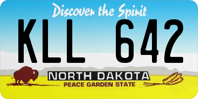 ND license plate KLL642