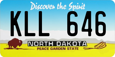 ND license plate KLL646