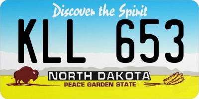 ND license plate KLL653