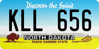 ND license plate KLL656