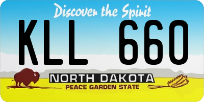 ND license plate KLL660
