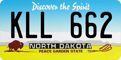 ND license plate KLL662