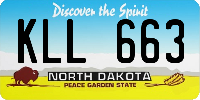 ND license plate KLL663