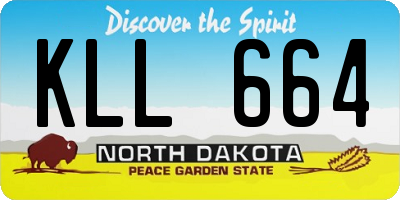 ND license plate KLL664