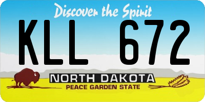 ND license plate KLL672