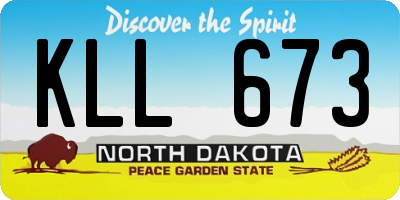 ND license plate KLL673