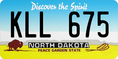 ND license plate KLL675