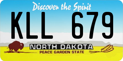 ND license plate KLL679