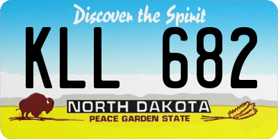 ND license plate KLL682